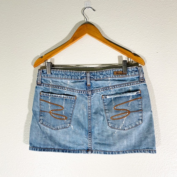 Seven for all mankind paint splattered denim skirt - Picture 5 of 7